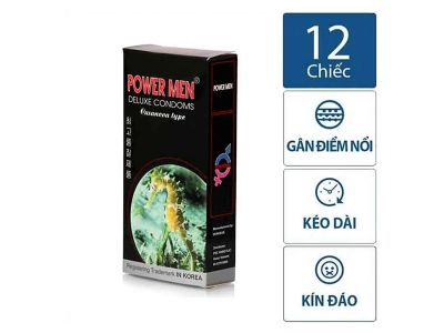 Bao Cao Su Powermen Cá Ngựa Hộp 12 Chiếc - ảnh 1