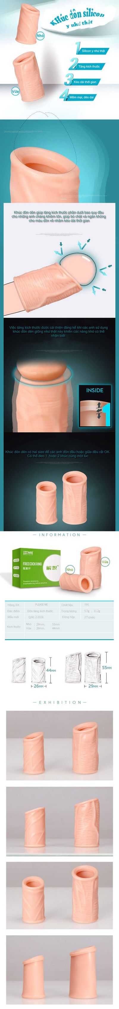 Bộ Đôn Khúc Silicon Tăng Kích Thước Dương Vật TDSTBD10C