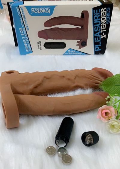 Bao Đôn Lovetoys 2 Nhánh Có Rung Màu Nâu Siêu Gân Nổi TDSTBD22C