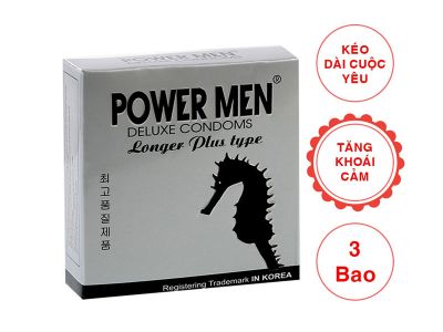 Bao Cao Su Powermen Cá Ngựa Đặc Biệt Kéo Dài Thời Gian Hộp 3C TDSTP20A