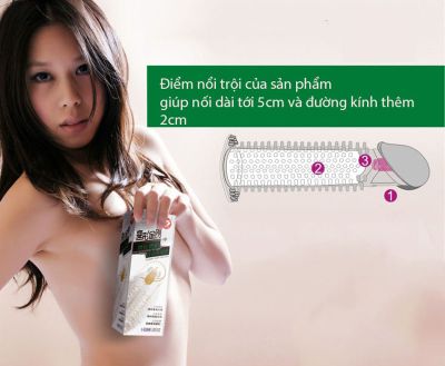 Bao Đôn Đen Siêu Gai Có Rung Ở Đầu TDSTBD05