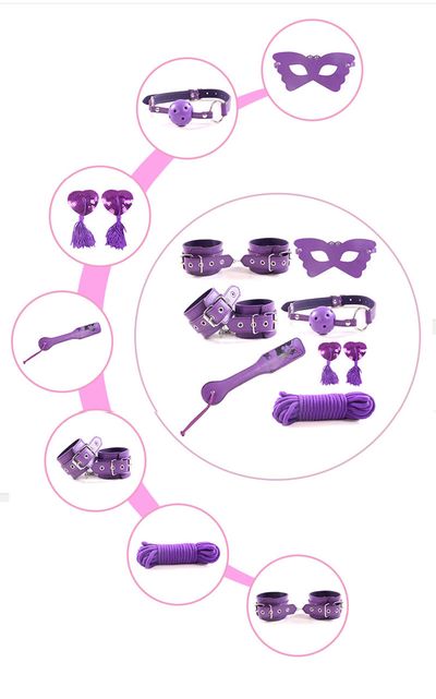 Bộ Đồ Chơi Phòng The 8 Món Màu Tím Quyến Rũ TDSTQT06 2