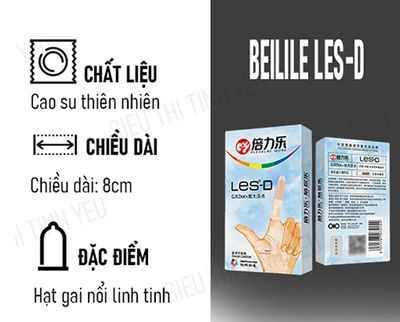 Bao Cao Su Ngón Tay Les-D Hạt Nổi Kích Thích Điểm G TDSTCD13A 4