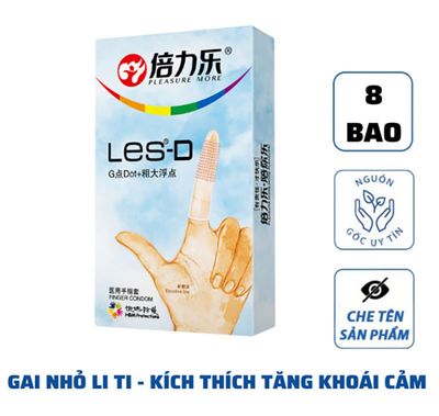 Bao Cao Su Ngón Tay Les-D Hạt Nổi Kích Thích Điểm G TDSTCD13A 5